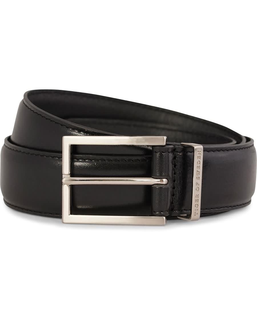 tiger of sweden gianluca leather belt 3,5 cm black t1k5l